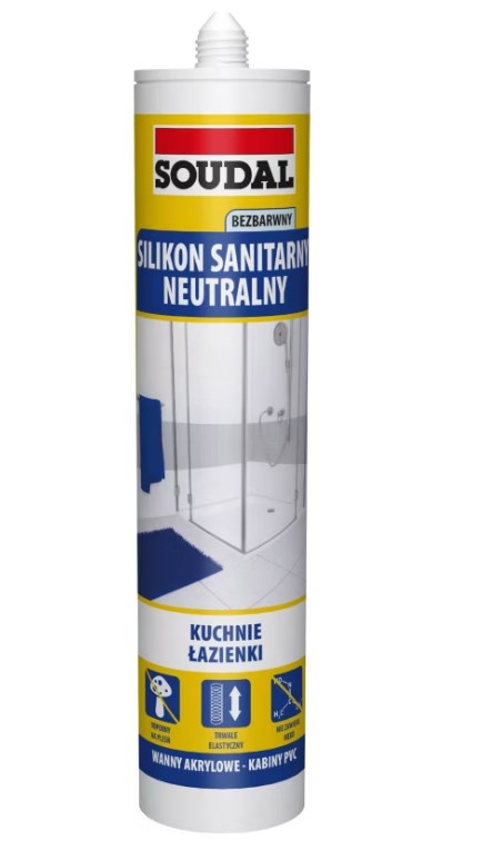 silikon neutralny sanitarny bezbarwny 280 ml